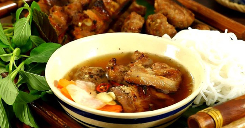 Bun cha is a specialty of Hanoi
