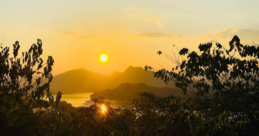 Sunset over Pakbeng, Laos