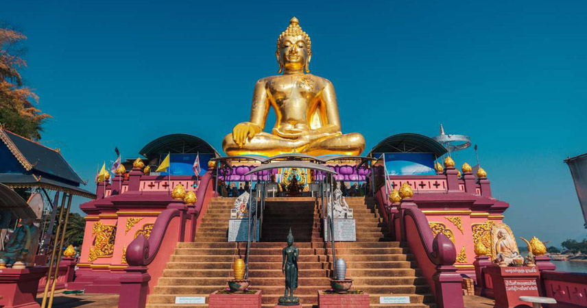 Chiang Saen is located a short drive from the Golden Triangle