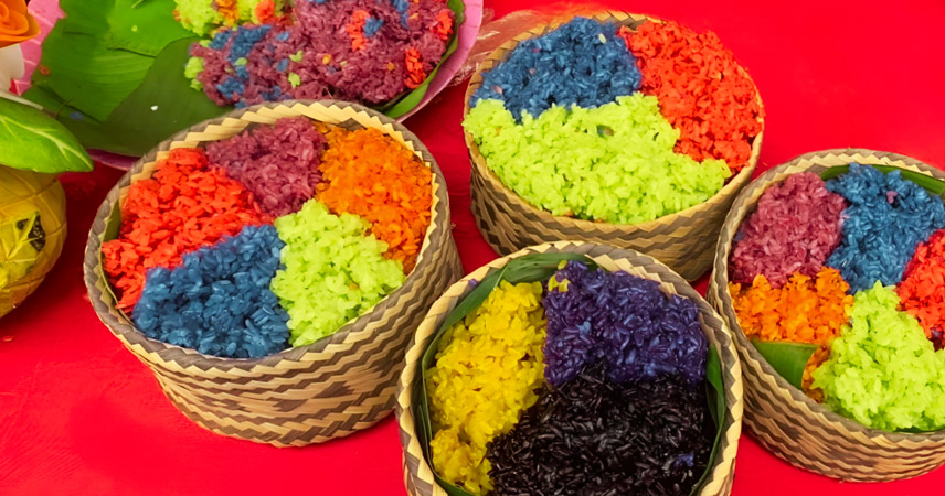 Colorful sticky rice in Cao Bang
